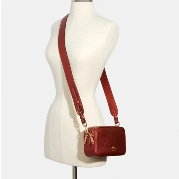 Coach Jes Crossbody 20 Leather Bag Metallic Clay - Picture 3 of 11